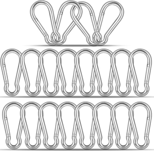 20PCS Carabiner Clips (Silver / 20PCS-M5)