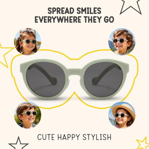 Kids Polarized Sunglasses for Boys & Girls (Green)