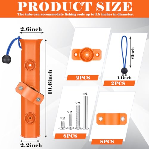 2 Pcs Fishing Rod Holder for Bike (Orange)