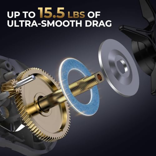 Lethal Phantom Baitcasting Fishing Reels with 7.3
