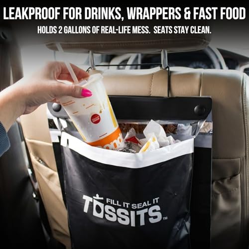 Hanging Car Trash & Garbage Bags (Black / 21 Count)