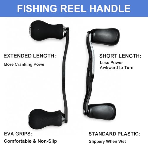 2 Pack Fishing Reel Handle Replacement for Baitcaster Reel Repair