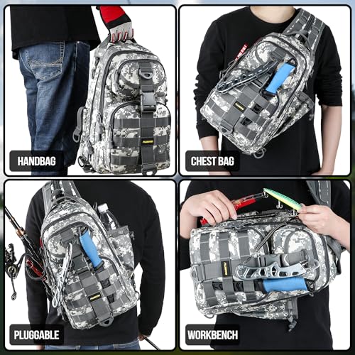 Fishing Backpack with Fishing Rod and Reel Combos Tackle Boxes