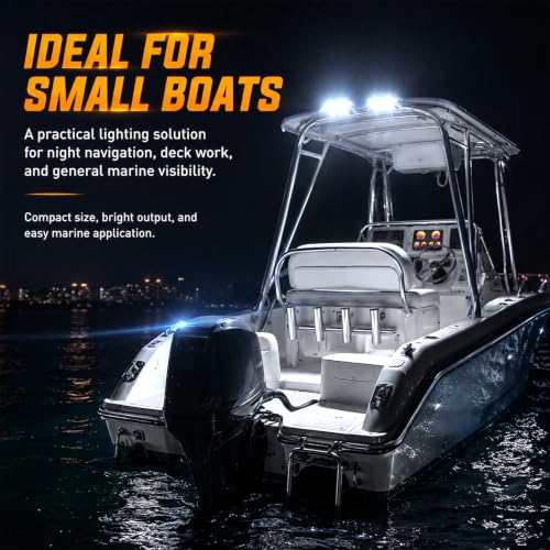 2PCS 6inch Marine Led Light Bar 12 (96W B White Housing)