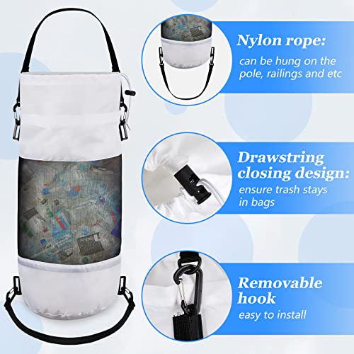 5 8 Pcs Portable Boat Trash Bags Container Mesh Trash Bags Can Reusable Garbage Container for Men Women Adults Kayak Camper Fishing Sea
