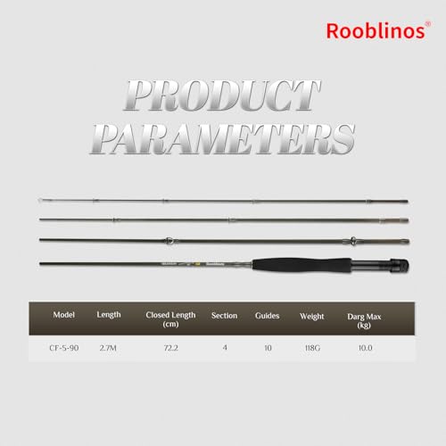 ROOBLINOS 9ft Fly Fishing Rod (MILDNESS-905 / 9ft)
