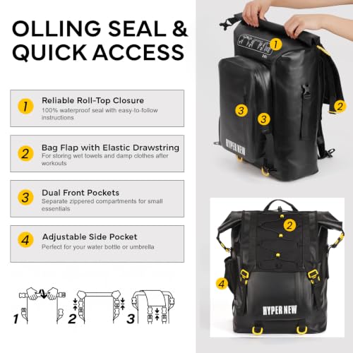 30L Waterproof Dry Bag Backpack (Black)