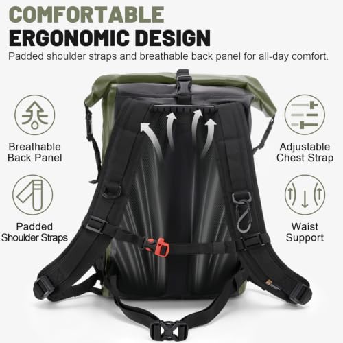 Waterproof Dry Bag Backpack 25L (Green / 35L)
