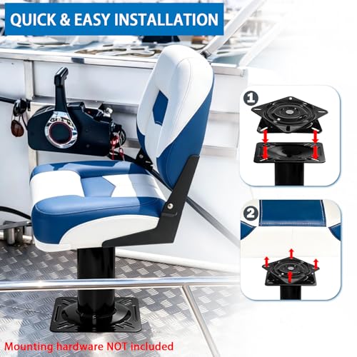 Boat Seat Pedestal Base Mount Kit with Boat Seat Swivel&7"