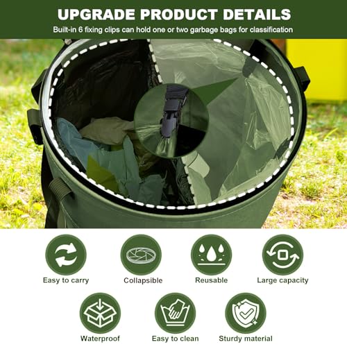 Collapsible Trash Can (Green)