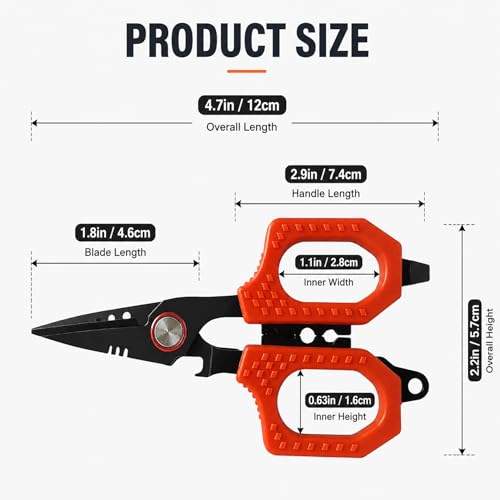 Multi Function Fishing Pliers & Scissors Set 4.7" Titanium Coated