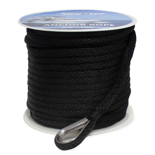 NEWSEED Anchor Line Premium Solid Braid Nylon MFP Anchor Boat Rope