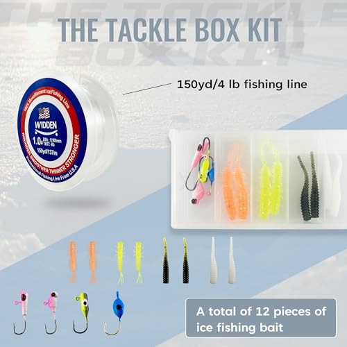 Ice Fishing Rod and Reel Combo (Silver (w/ tackle box) / 27" - Medium Light)