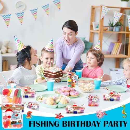 Fishing Party Favors Tackle Boxes with Thank You Cards