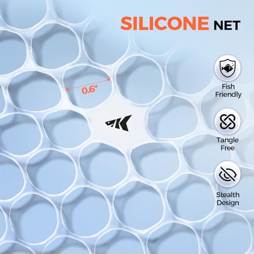 Titanet Folding Fishing Landing Net (32" Total Length (Fixed Handle) / Silicone Net)