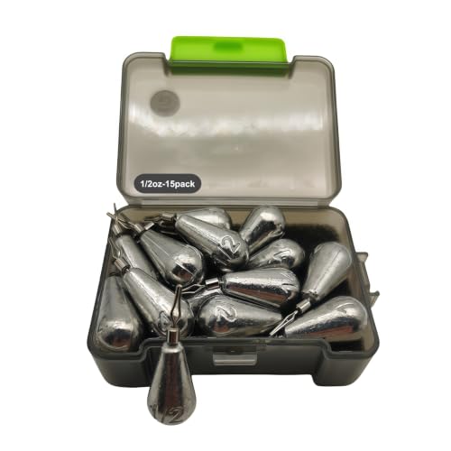 Dropshot Rig Kit Hard Alloy Teardrop Weight & Hooks Bass Fishing