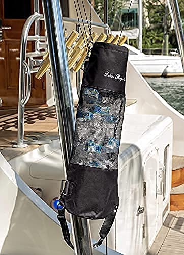 Portable Mesh Trash Bag for Boat (Black)