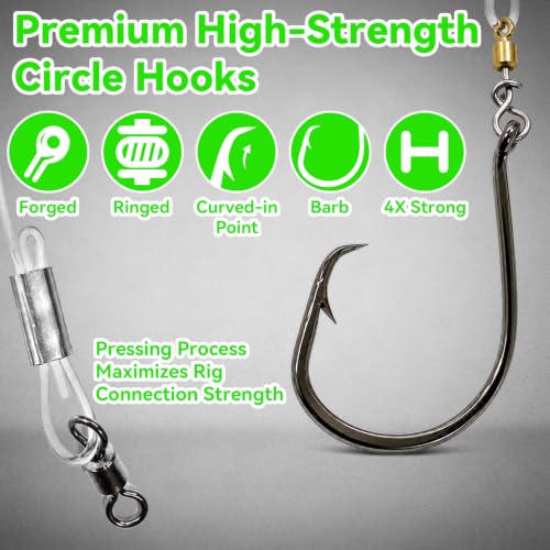 Fish Finder Rig with Float (Circle Hook-5/0-6PCS)