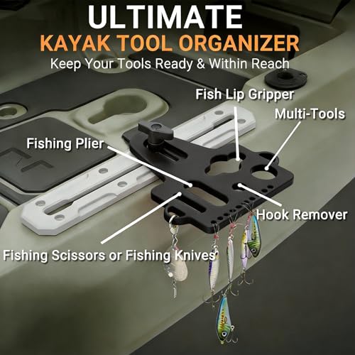 Universal Fishing Tool Holder for Boat & Kayak Gear Tracks