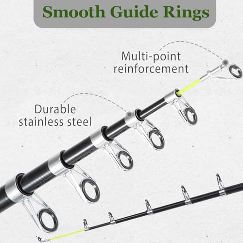Fishing Rod and Reel Combo with Fishing Net