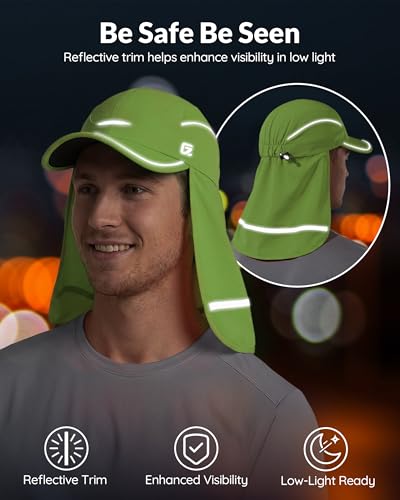 360° Reflective Work Hat with Neck Shade