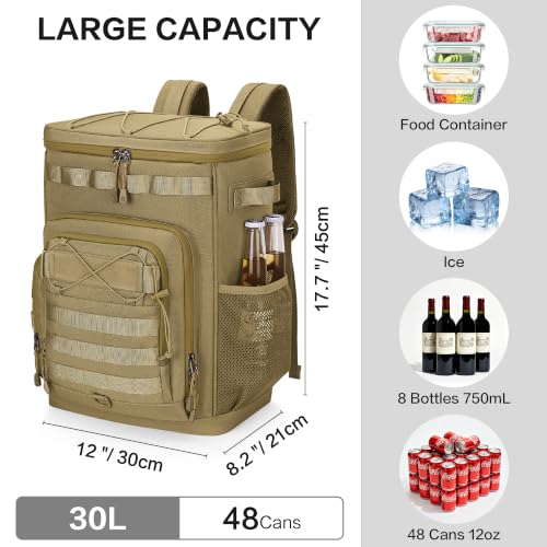 Tactical Insulated Cooler Backpack (khaki)