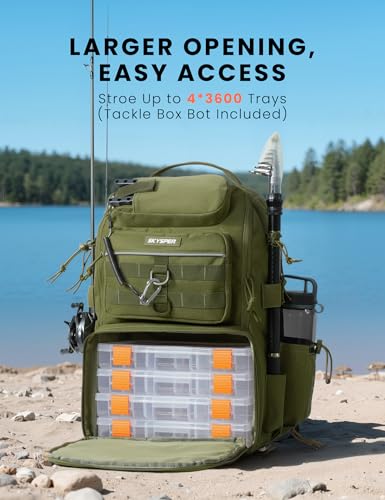 Tackle Backpack Fishing Bags with Rod Holder