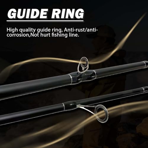 7'0" Black High Carbon Graphite Inshore Fishing Rod (A-JHHSZB-7'0")