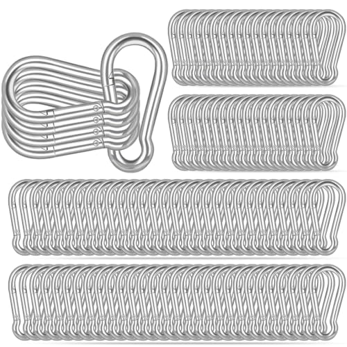 120PCS Carabiner Clips (Silver / 120PCS-M6)
