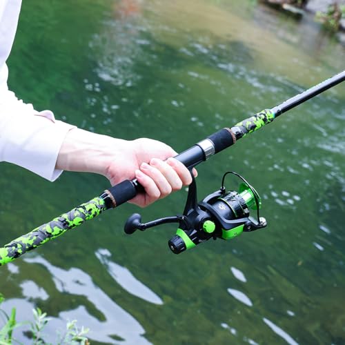 Surf Fishing Rod and Reel Combo Medium (green / 11ft-Spinning-3Pc-MH)