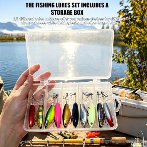 Topwater Fishing Lures with Rotating Tail