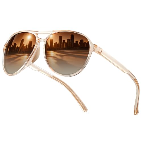 Women's Polarized Aviator Sunglasses Sport Style for Running Pickleball UV Protection Tangle