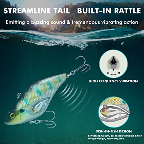 Fishing Lures Lipless Crankbaits (B2-2.8",0.6oz)
