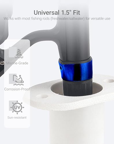 Flush Mount Fishing Rod Holder (White)