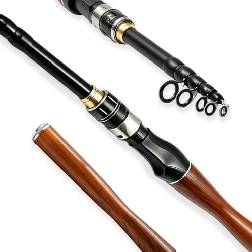 6.9FT Fishing Rod and Reel Combo Kit (WOOD / 6,89FT/2.1M)