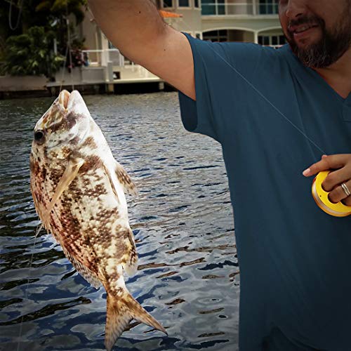 Aluminum Fishing Hand Line Reel Pocket (Blue)