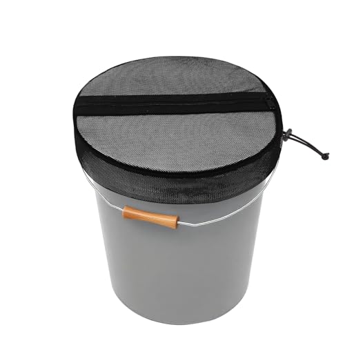 5 Gallon Bucket Lid Boat Trash Can Cover Converter with Mesh Opening for Fishing Bucket