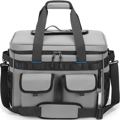 48 Can Insulated Soft Sided Collapsible Cooler Bag Ice Chest (Gray / 30L)