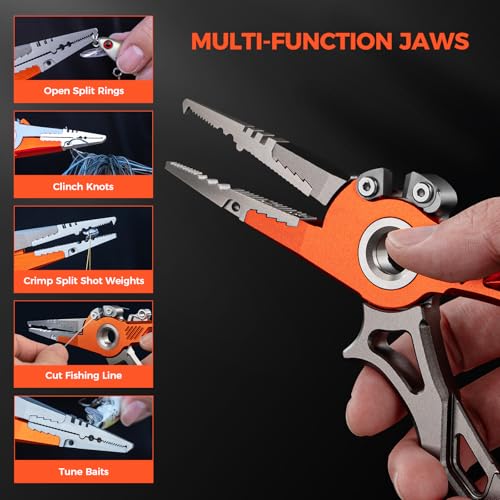 AlumaStream 7.5" Aluminum Fishing Pliers & Rig Tool Combo