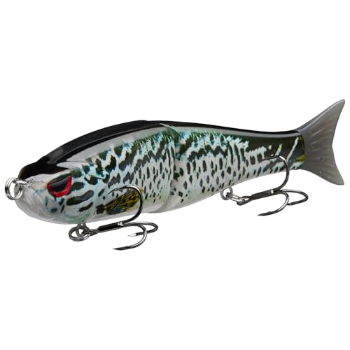 SwimShad Glide Baits Jointed Swimbait Bass Pike Salmon Trout Muskie Fishing Lure (Largemouth Bass +Blue Mackerel +Yellow Mackerel / 7in/2.2oz)