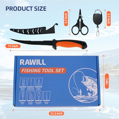 Fishing Accessories Kit for Men (Orange)