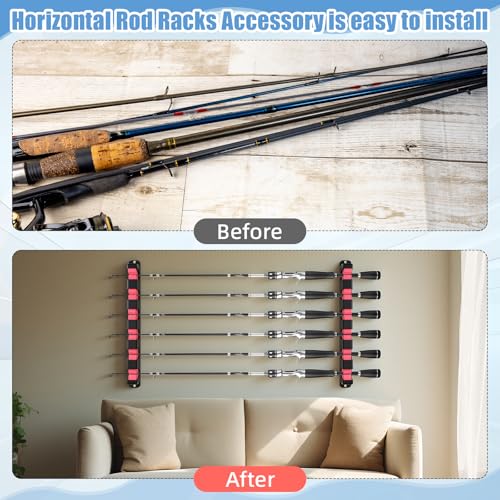 Fishing Rod Holders for Garage Wall Mount Pole Racks