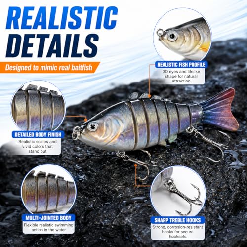 Bass Fishing Lures (6PCS / 2 Sizes)