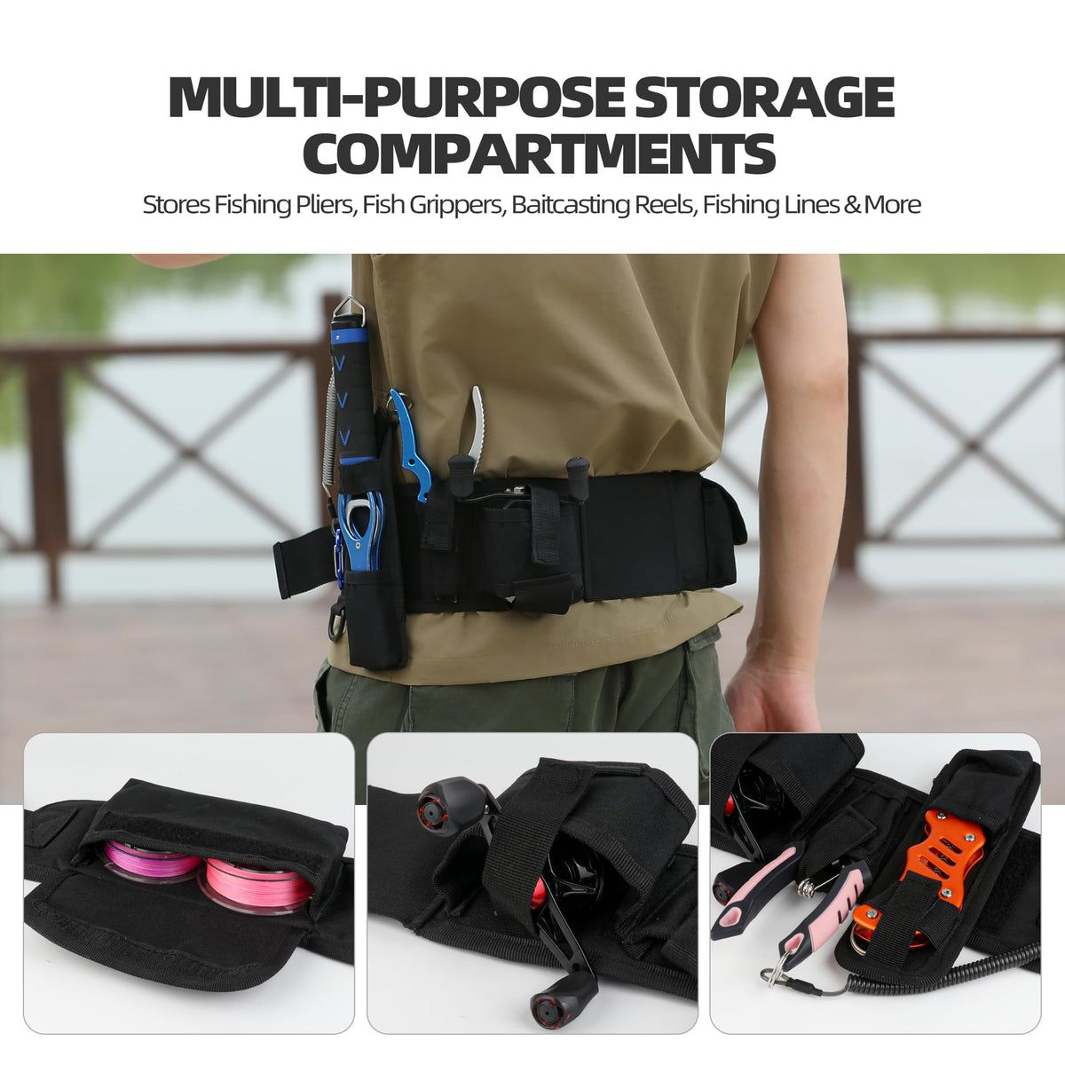 Lightweight Utility Waist Pack (Black，1)