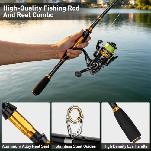 Beginner Telescopic Fishing Rod Reel Combo Full Tackle Kit