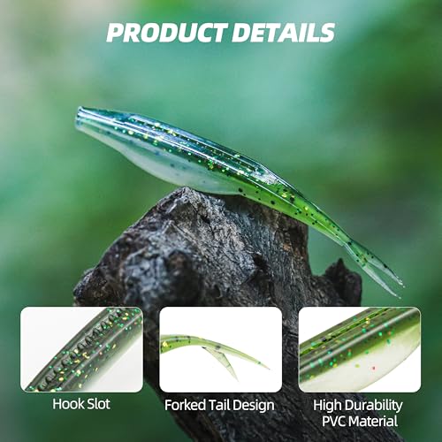 Fork Tail Soft Lures (4 Inch-40pcs / mix color)
