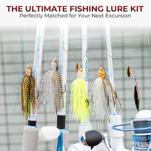 by KastKing Spinnerbait Fishing Lures (Clear Water - Colorado & Willow / 3/8oz)