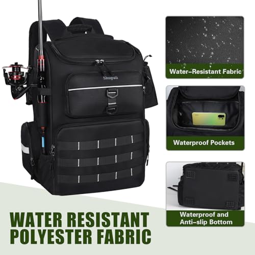 Fishing Backpack with Rod Holders