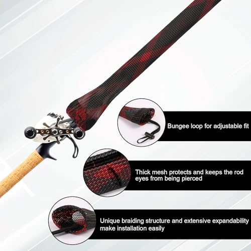 rodsleeves red (75" / BLACK&RED)