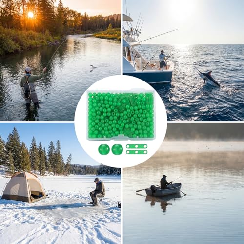 Fishing Bobber Stops and Beads Set (Green)